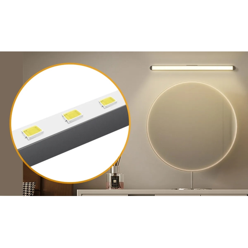 Aigostar - LED spejllampe dæmpbar og genopladelig LED/2,9W/5V 2000 mAh