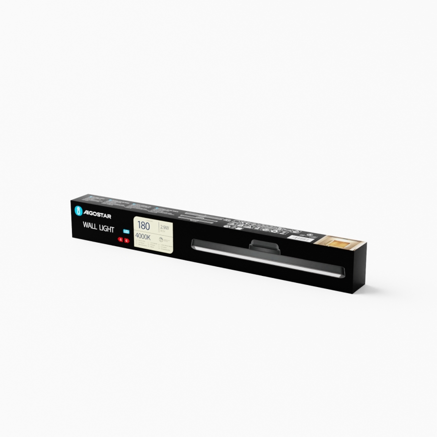 Aigostar - LED spejllampe dæmpbar og genopladelig LED/2,9W/5V 2000 mAh