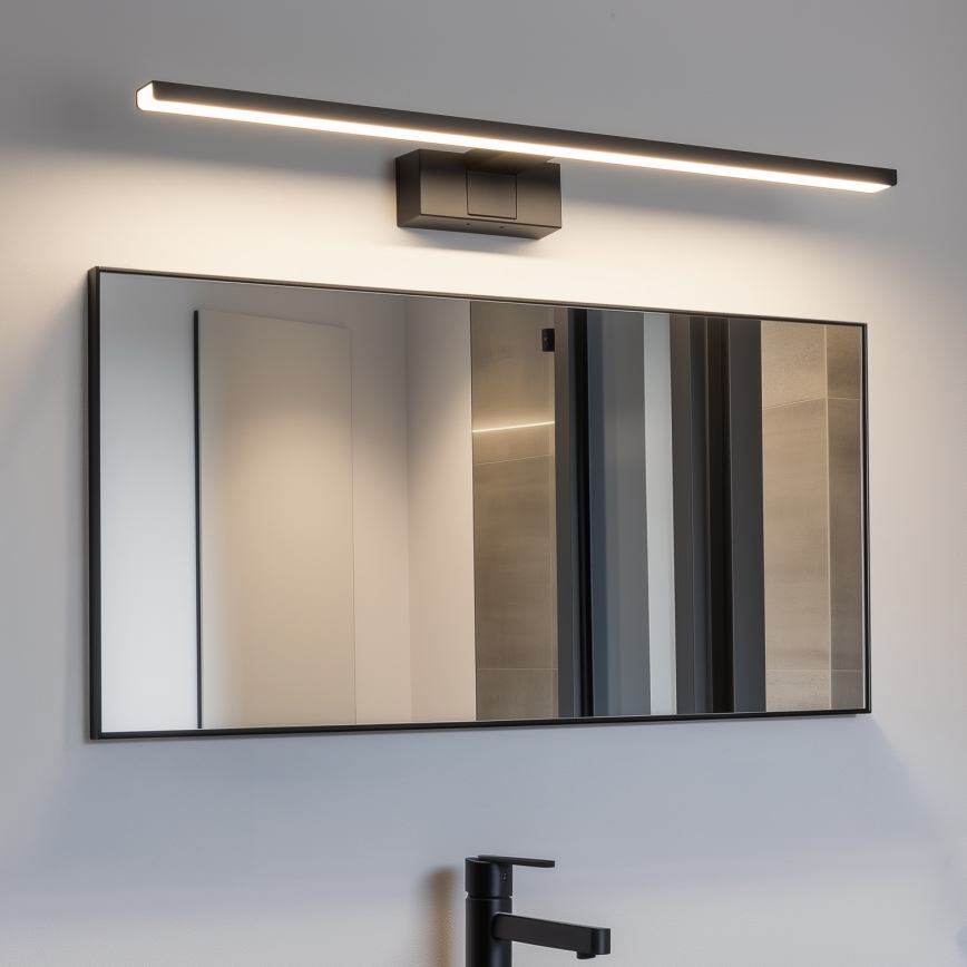 Aigostar - LED spejllampe til badeværelse LED/12W/230V 4000K 60 cm IP44 sort
