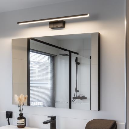 Aigostar - LED spejllampe til badeværelse LED/12W/230V 4000K 60 cm IP44 sort