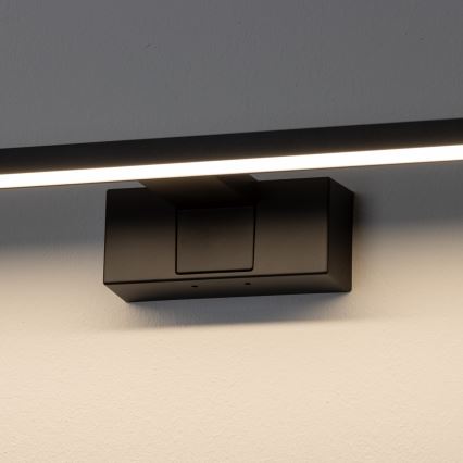 Aigostar - LED spejllampe til badeværelse LED/12W/230V 4000K 60 cm IP44 sort