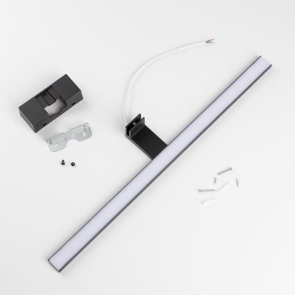 Aigostar - LED spejllampe til badeværelse LED/12W/230V 4000K 60 cm IP44 sort
