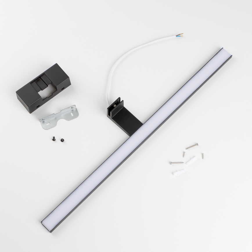 Aigostar - LED spejllampe til badeværelse LED/12W/230V 4000K 60 cm IP44 sort