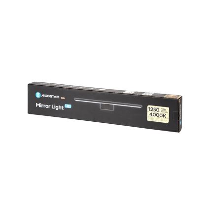 Aigostar - LED spejllampe til badeværelse LED/12W/230V 4000K 60 cm IP44 sort