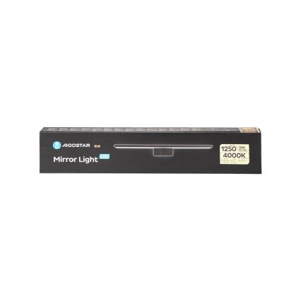 Aigostar - LED spejllampe til badeværelse LED/12W/230V 4000K 60 cm IP44 sort