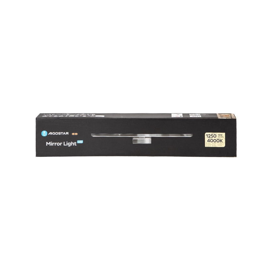 Aigostar - LED spejllampe til badeværelse LED/12W/230V 4000K 60cm IP44 aluminium