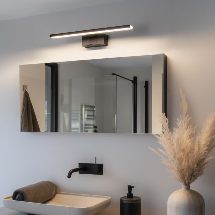 Aigostar - LED spejllampe til badeværelse LED/8W/230V 4000K 40 cm IP44 sort
