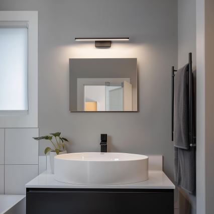 Aigostar - LED spejllampe til badeværelse LED/8W/230V 4000K 40 cm IP44 sort