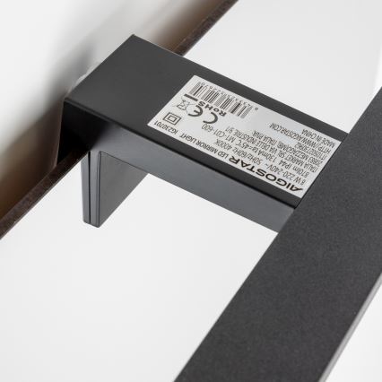 Aigostar - LED spejllampe til badeværelse LED/8W/230V 4000K 40 cm IP44 sort