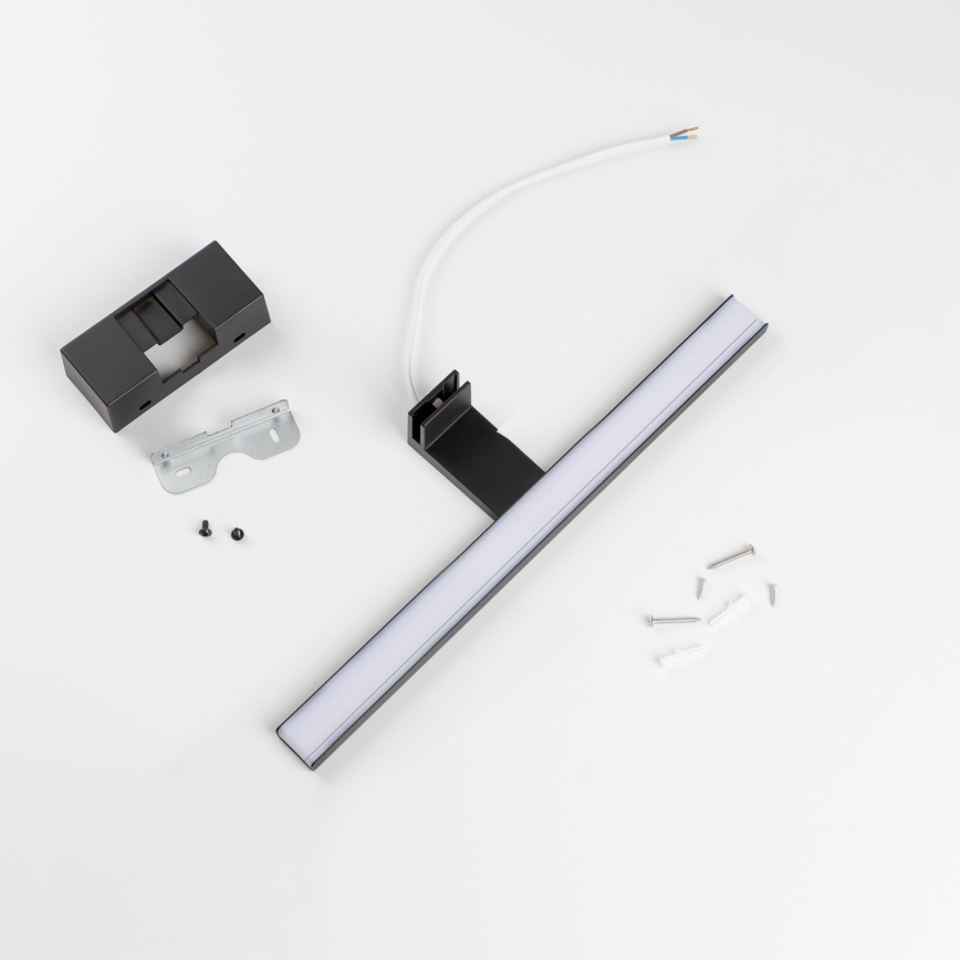 Aigostar - LED spejllampe til badeværelse LED/8W/230V 4000K 40 cm IP44 sort