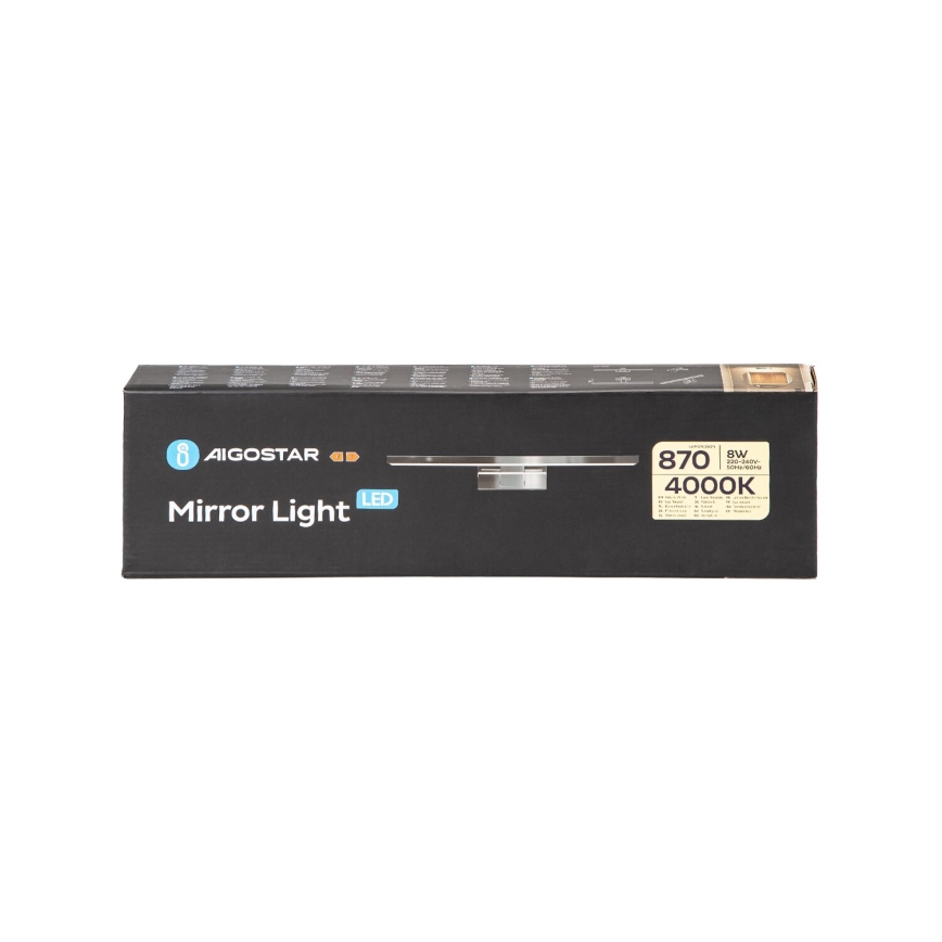 Aigostar - LED spejllampe til badeværelse LED/8W/230V 4000K 40cm IP44