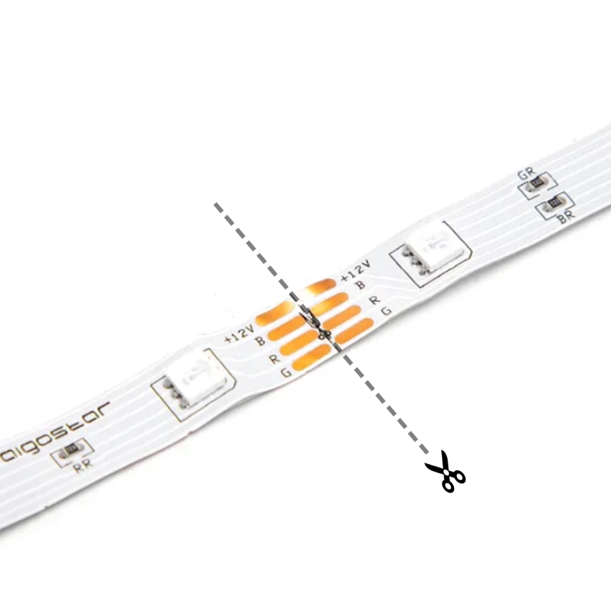 Aigostar - LED strip 2 m LED/4,9W/5V 6500K IP65 sort