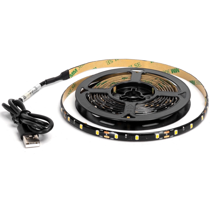 Aigostar - LED strip 2 m LED/4,9W/5V 6500K IP65 sort