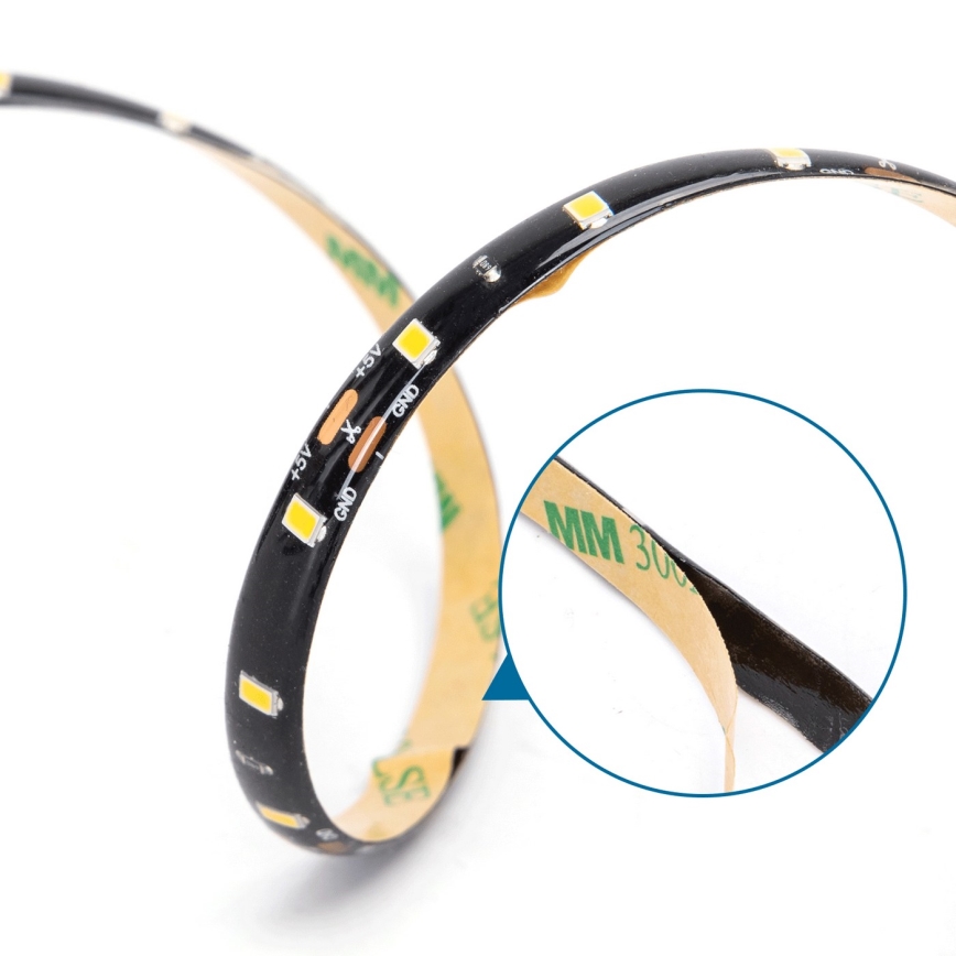 Aigostar - LED strip 2 m LED/4,9W/5V 6500K IP65 sort
