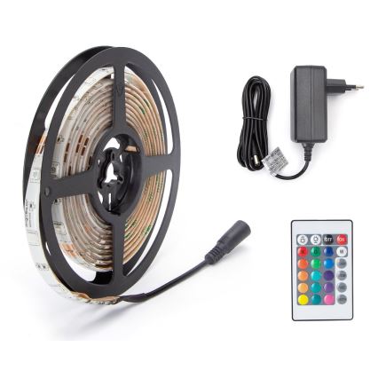 Aigostar - LED strip dæmpbar RGB-farver 3 m LED/24W/12/230V IP65 + fjernbetjening