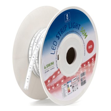 Aigostar - LED Strip LED/3,25W/230V 50m rød IP65