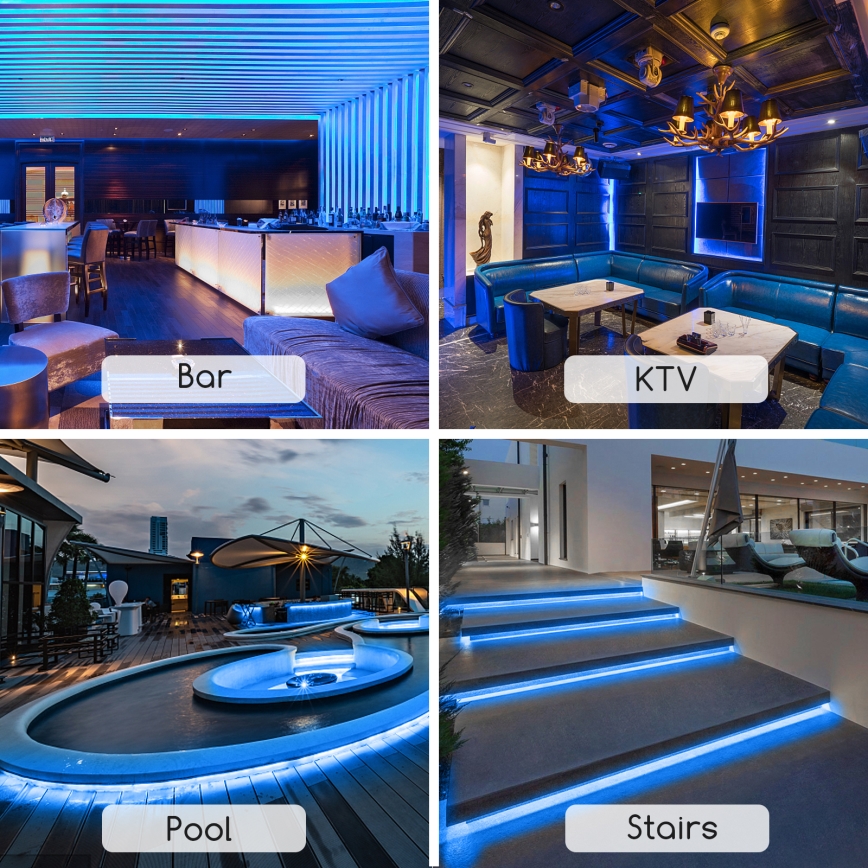 Aigostar - LED strip LED/350W/230V 50 m blå IP65