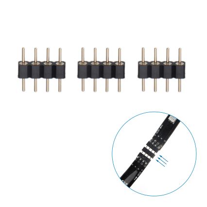 Aigostar - LED strip m. RGB-farver dæmpbart 4x0,5 m LED/4,5W/5V Wi-Fi + fjernbetjening