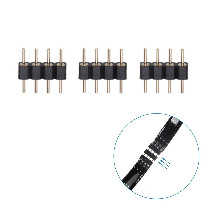 Aigostar - LED strip m. RGB-farver dæmpbart 4x0,5 m LED/4,5W/5V Wi-Fi + fjernbetjening