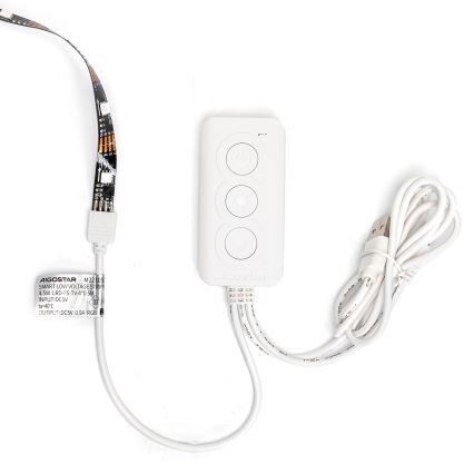 Aigostar - LED strip m. RGB-farver dæmpbart 4x0,5 m LED/4,5W/5V Wi-Fi + fjernbetjening