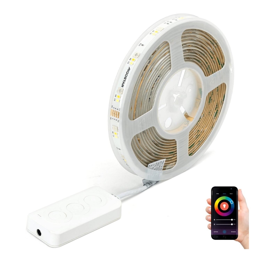 Aigostar - LED strip m. RGBW-farver dæmpbar 5m MESH Smart LED/24W/230V 2700-6500K + fjernbetjening