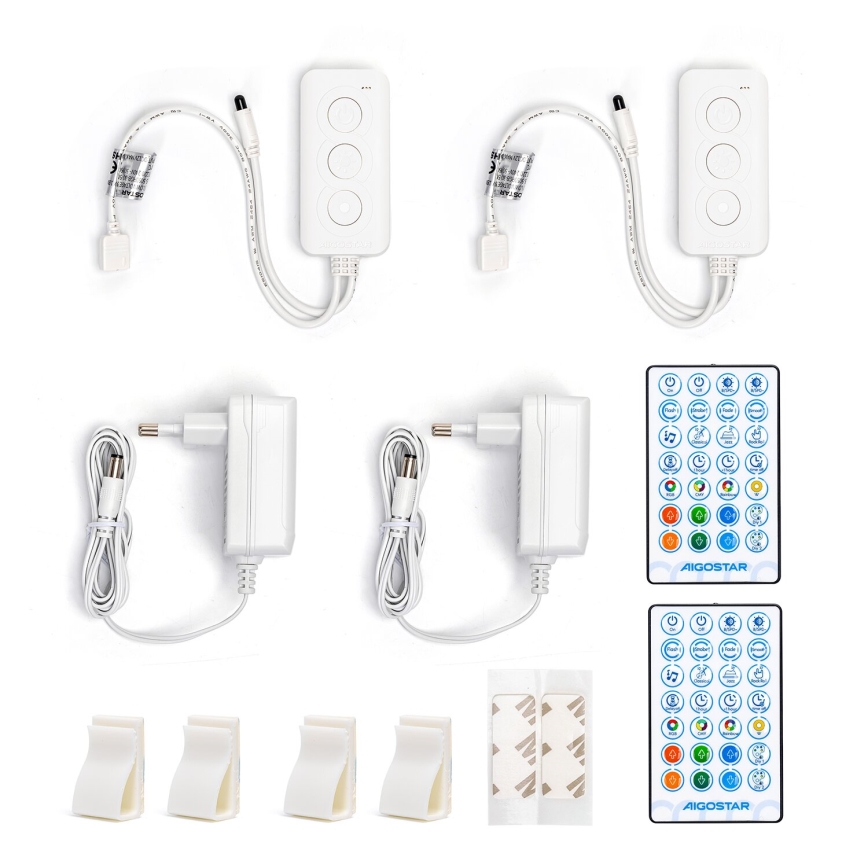 Aigostar - LED strip m. RGBW-farver dæmpbar LED/18W/12V 2x5 m Wi-Fi