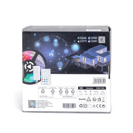 Aigostar - LED strip m. RGBW-farver dæmpbar LED/18W/12V 2x5 m Wi-Fi