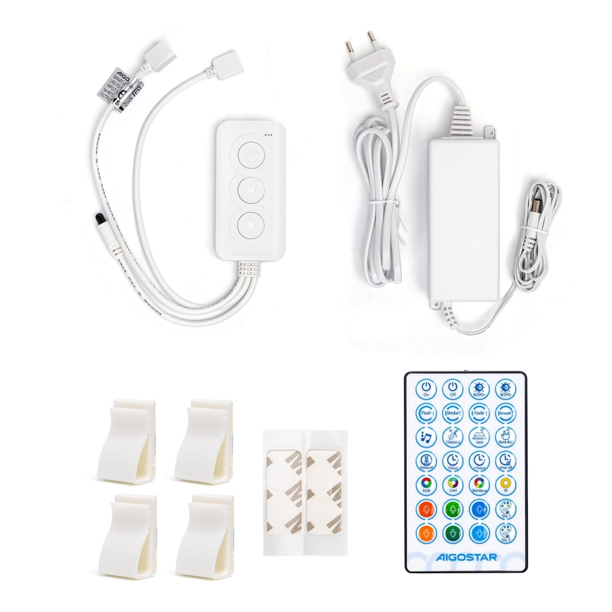 Aigostar - LED strip m. RGBW-farver dæmpbar LED/48W/12V 2x7,5 m Wi-Fi
