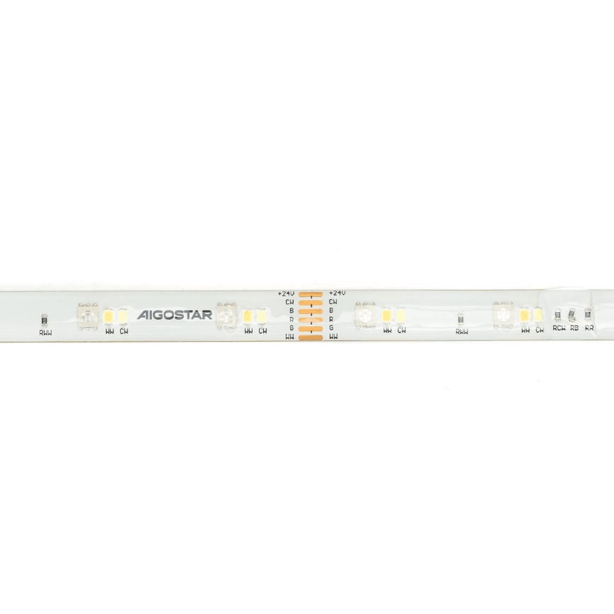 Aigostar - LED strip m. RGBW-farver dæmpbar 5m MESH Smart LED/24W/230V 2700-6500K + fjernbetjening