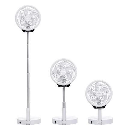 Aigostar - LED trådløs sammenklappelig ventilator med USB-port 6,5W/5V 8000 mAh