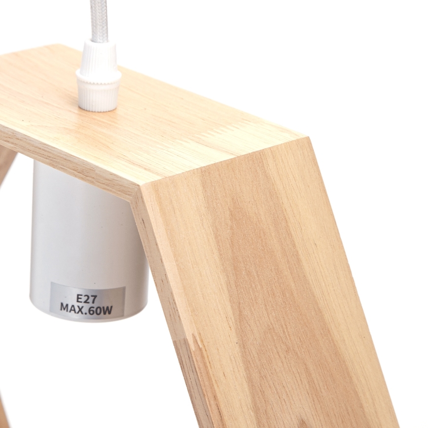 Aigostar - LED træpendel på wire 1xE27/9W/230V 2200K fyrretræ