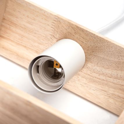 Aigostar - LED træpendel på wire 1xE27/9W/230V 2200K i fyrretræ