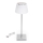 Aigostar - LED Udendørs bordlampe dæmpbar og genopladelig LED/4W/5V 3600mAh hvid/mat krom IP54