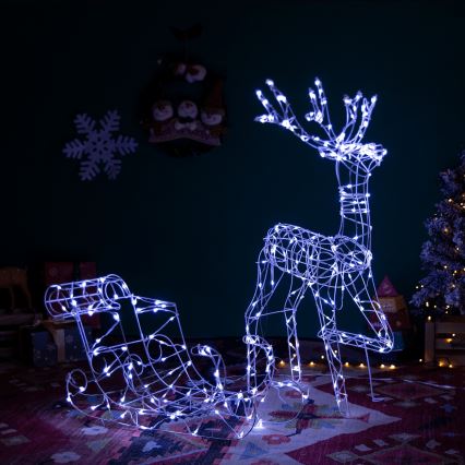 Aigostar - LED Udendørs dekoration LED/3,6W/31/230V 6500K 90/45cm IP44 rensdyr med slæde