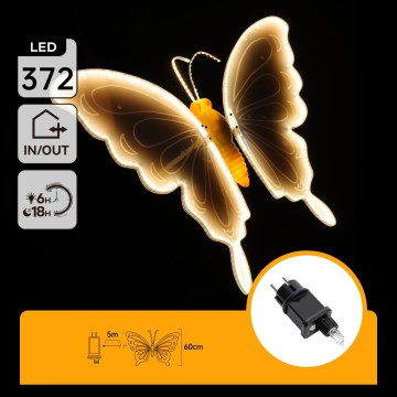 Aigostar - LED udendørs dekoration 306xLED IP44 varm hvid sommerfugl