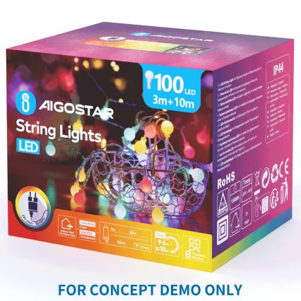Aigostar - LED udendørs dekoration 372xLED 60 cm IP44 sommerfugl/rosa