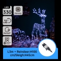 Aigostar - LED udendørs dekoration LED/3,6W/31/230V 6500K 90/45cm IP44 rensdyr med slæde
