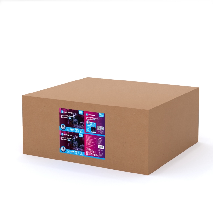 Aigostar - LED udendørs dekoration LED/3,6W/31/230V 6500K 90/45cm IP44 rensdyr med slæde