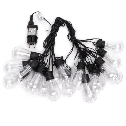 Aigostar - LED udendørs dekorationskæde 20xLED/13m IP44 kold hvid