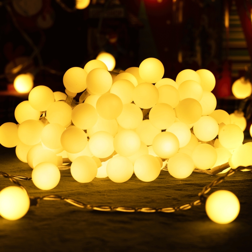 Aigostar - LED udendørs dekorationskæde 50×LED/8 funktioner 5 m IP44 varm hvid