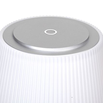 Aigostar - LED Udendørs bordlampe dæmpbar og genopladelig LED/4W/5V 3600mAh hvid/mat krom IP54