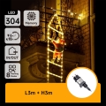 Aigostar - LED udendørs julebelysning 304xLED/8 funktioner 3 m IP44 varm hvid