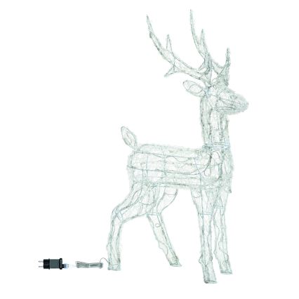 Aigostar - LED udendørs juledekoration 120xLED/8 funktioner 80 cm IP44 kold hvid snemand