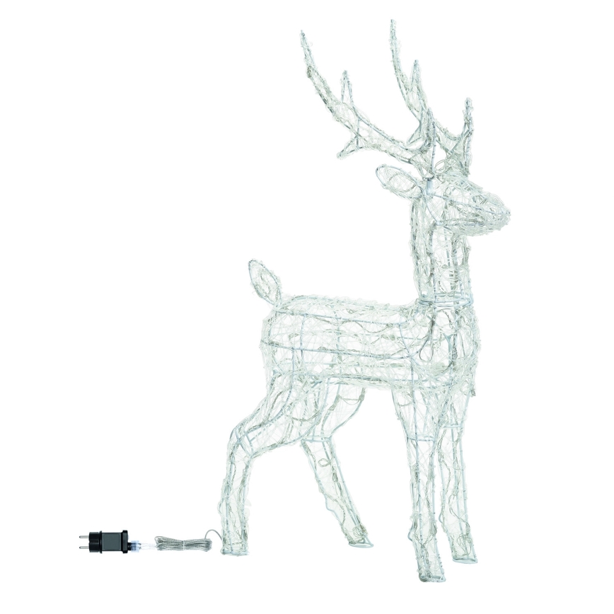 Aigostar - LED udendørs juledekoration 120xLED/8 funktioner 80 cm IP44 kold hvid snemand