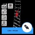 Aigostar - LED Udendørs juledekoration 154xLED/8 funktioner 1,6m IP44 kold hvid
