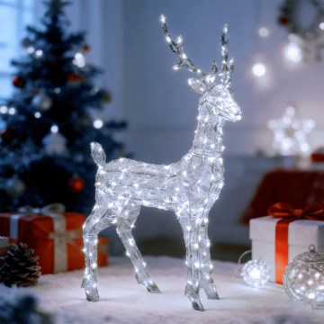 Aigostar - LED udendørs juledekoration 180xLED/8 funktioner 1,05m IP44 kold hvid hjort