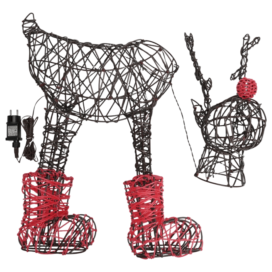 Aigostar - LED udendørs juledekoration 200xLED/8 funktioner 0,9m IP44 varm hvid rensdyr