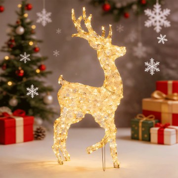 Aigostar - LED udendørs juledekoration 240xLED/8 funktioner 1,25m IP44 varm hvid hjort