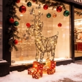 Aigostar - LED udendørs juledekoration 260xLED/8 funktioner 1,2m IP44 varm hvid rensdyr