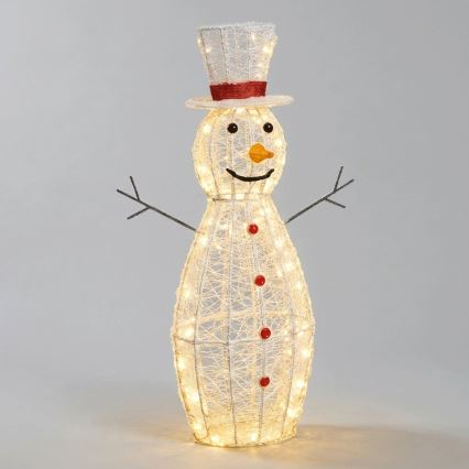 Aigostar - LED Udendørs juledekoration 260xLED/8 funktioner 1,2m IP44 varm hvid snemand